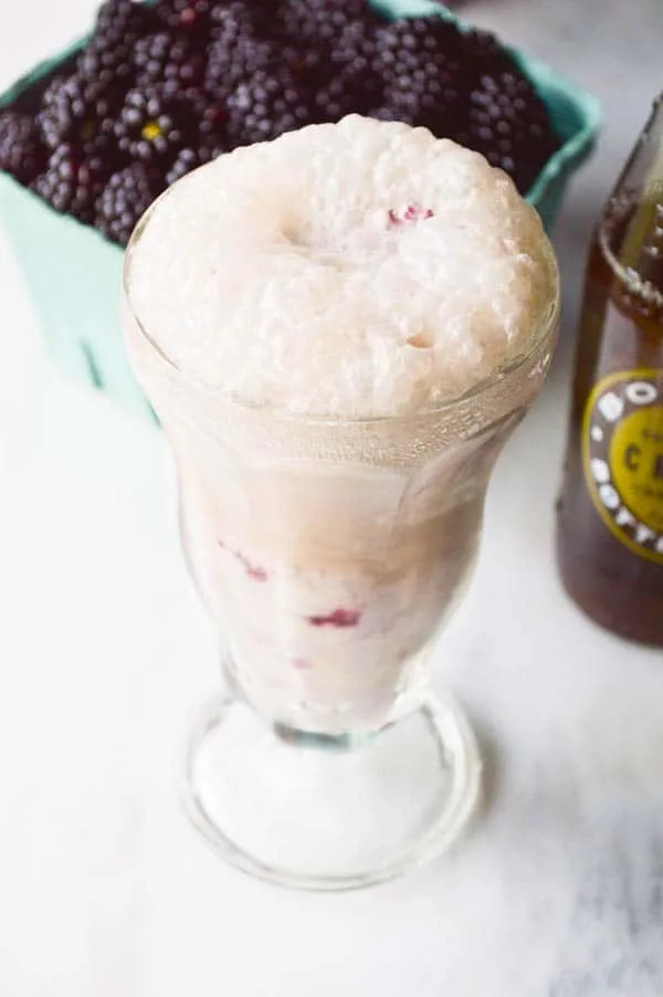 Boylan Cream Soda and Blue Bell Southern Blackberry Cobbler Ice Cream make a great summer float!