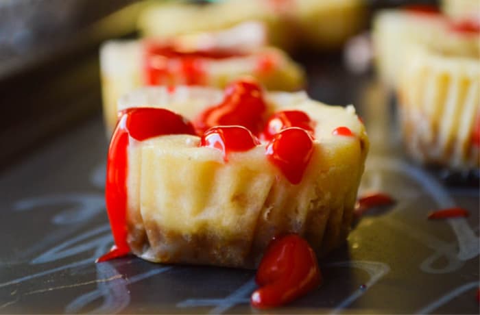 Bloody Good Mini Cheesecakes ready for your next Halloween party