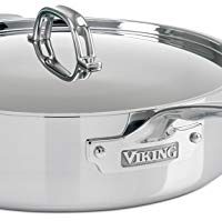Viking 3-Ply Stainless Steel Sauté Pan, 6 Quart