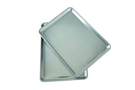 Nordic Ware Natural Aluminum Commercial Baker's Half Sheet (2 Pack), Silver