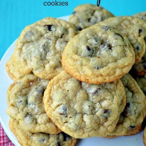 Chewy Salted Chocolate Chip Cookies