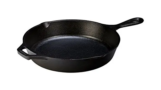 Lodge L8SK3 10.25 inch Cast Iron Skillet, Pre-Seasoned and and Ready for Stove Top or Oven Use 10.25" Black