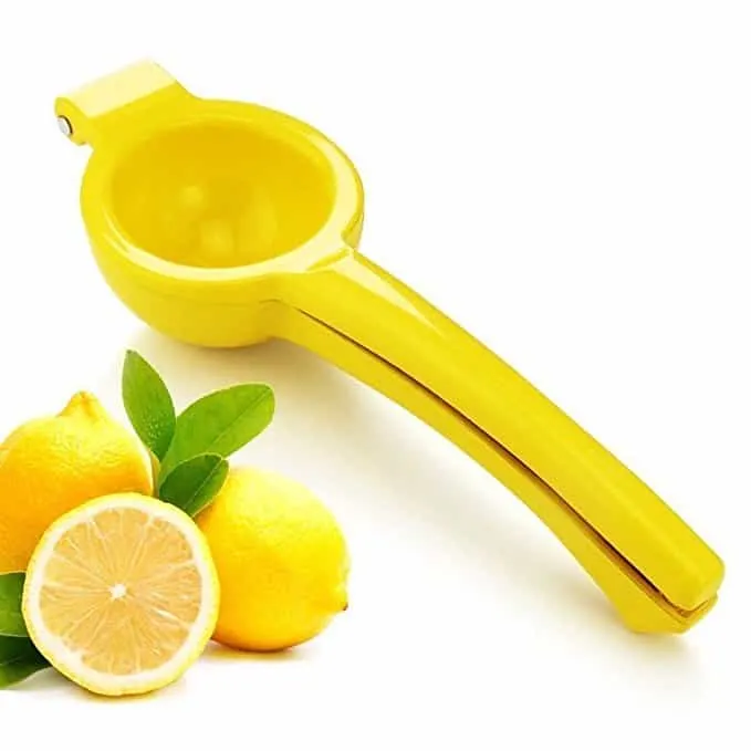 New Star Foodservice 42856 Enameled Aluminum Lemon Squeezer, Yellow