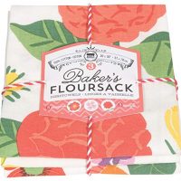 Now Designs Bakers Floursacks, Set of Three, Flowers of the Month
