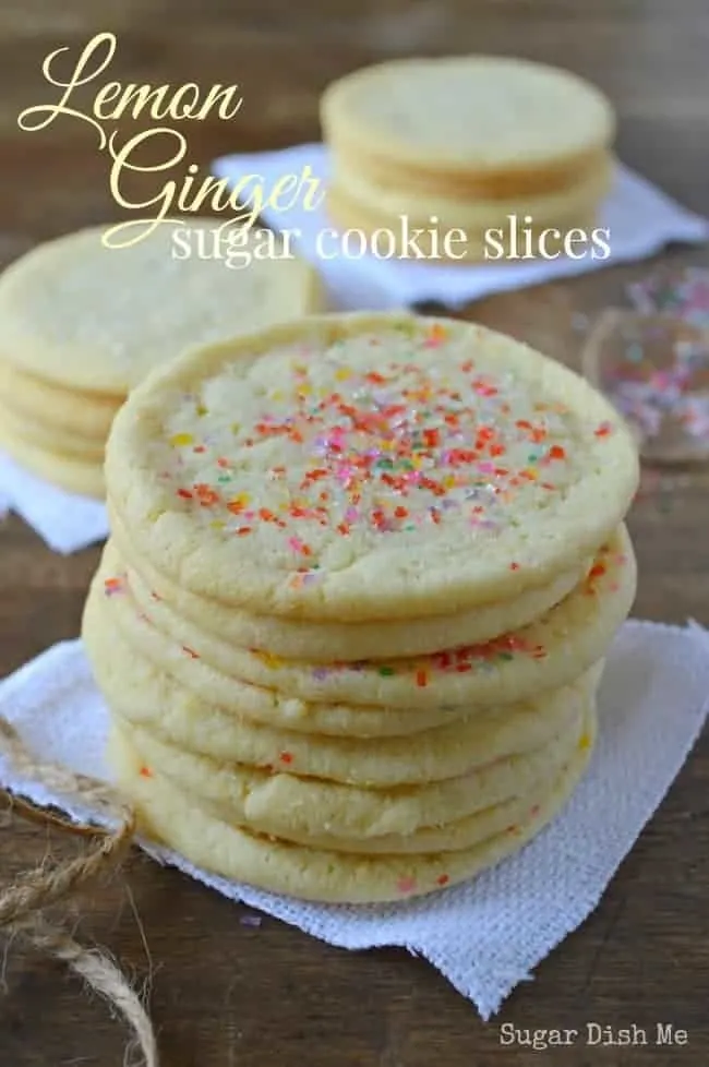 Lemon Ginger Sugar Cookie Slices