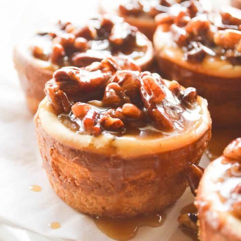 Spiced Rum Pecan Cheesecakes