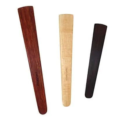 3-Piece Wood Kitchen Utensil Set: 3 Thin Wood Cooking Spatulas. Multipurpose wooden spatula set, great for flipping, sauteing, tasting, stirring. Handmade Wooden Utensils Set, Made in USA - BME