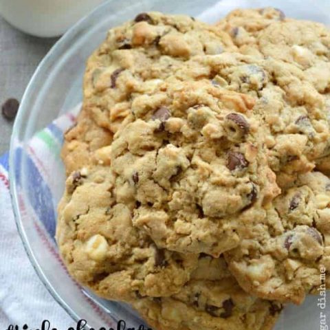 Favorite Triple Chocolate Peanut Butter Oatmeal Cookies
