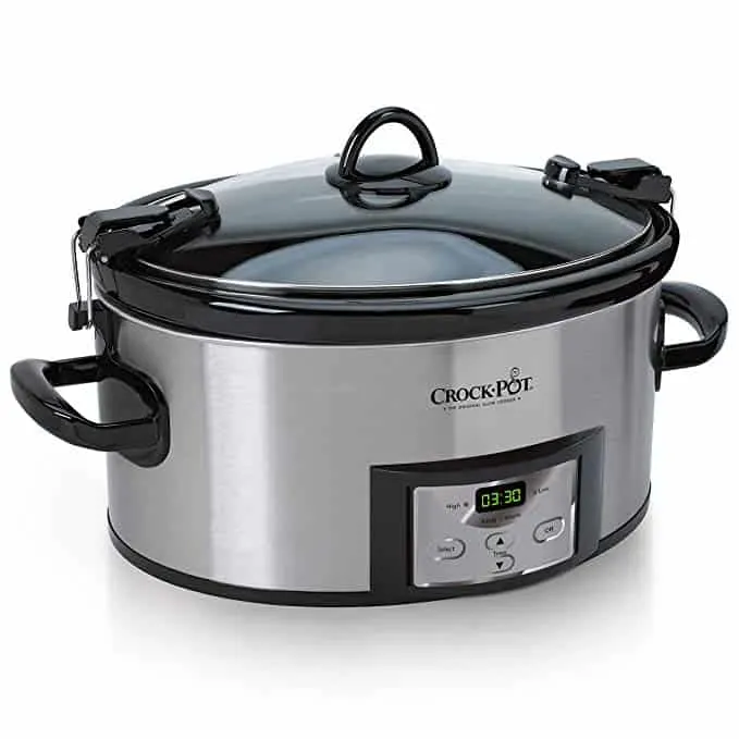 Crock-Pot SCCPVL610-S-A 6-Quart Cook & Carry Programmable Slow Cooker with with Digital Timer, Stainless Steel