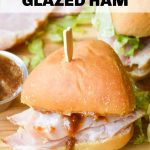Apple Butter Glazed Ham image with text