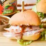 Permalink to: Apple Butter Glazed Ham Apple Butter Glazed Ham Sandwiches Close Up Square Crop