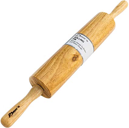 Ebuns Classic Rolling Pin for Baking Pizza Dough, Pie  Cookie - Kitchen Utensil Tools Ideas for Bakers (Traditional Pins 10" Inch Barrel)
