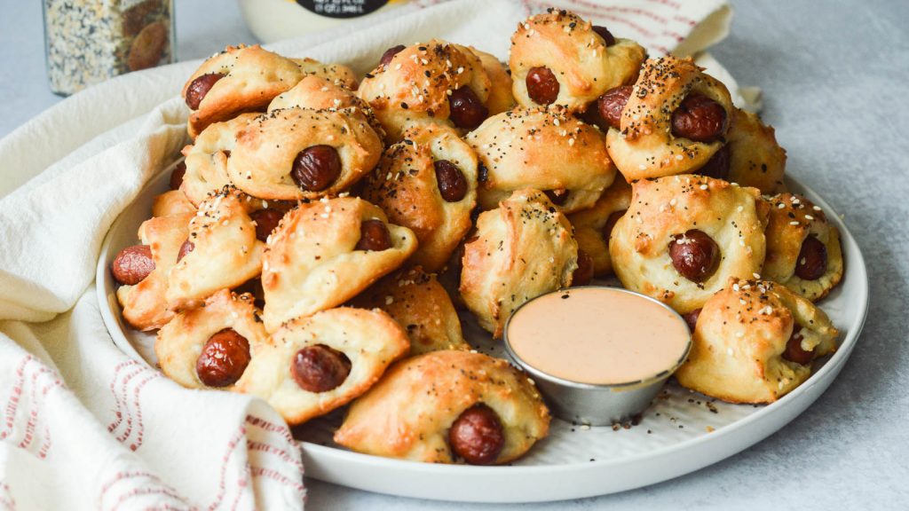 Pigs in a Blanket with Biscuits Sugar Dish Me