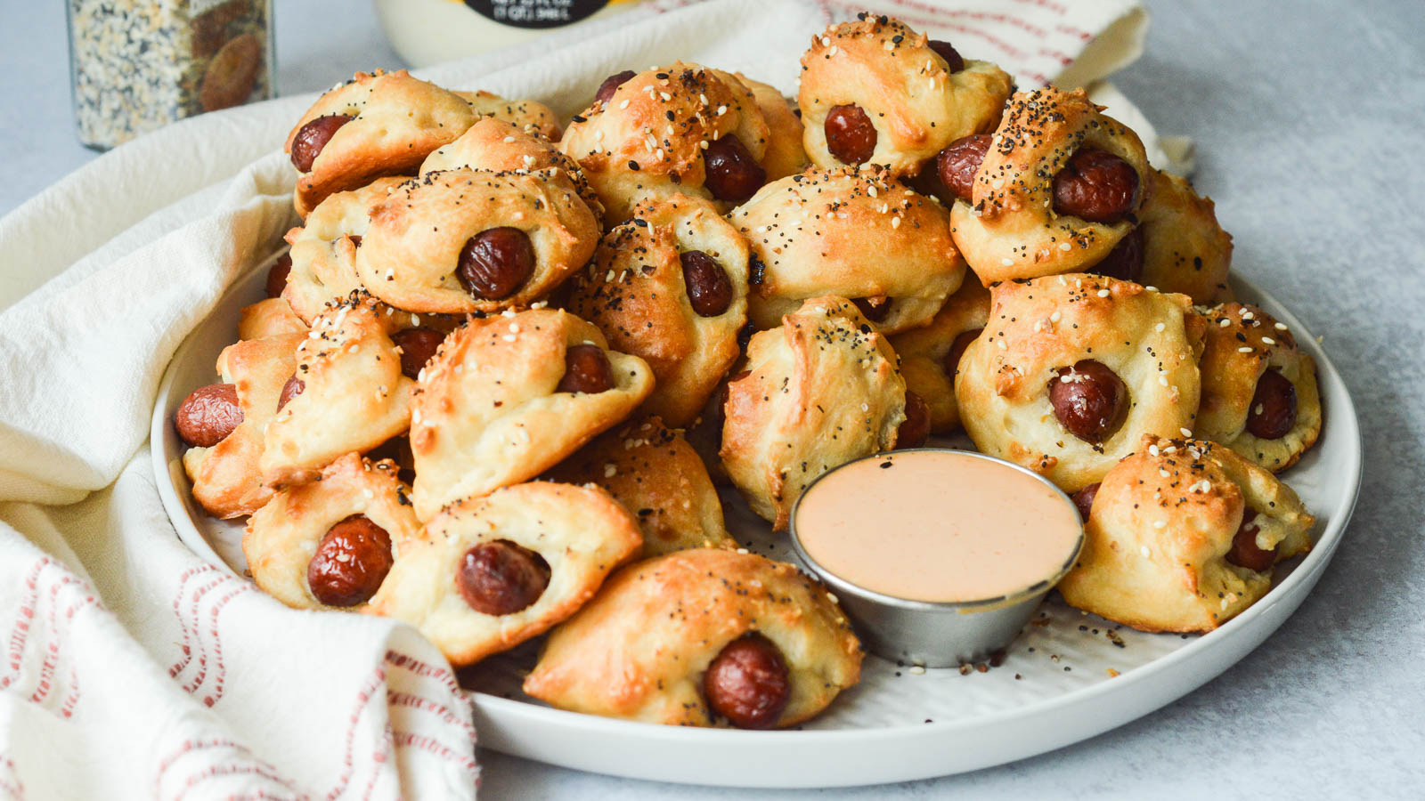 Pigs in a Blanket with Biscuits Sugar Dish Me
