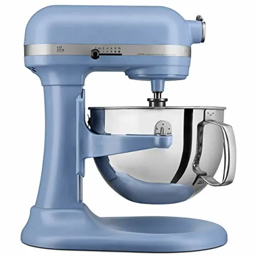 KITCHENAID KP26M1XVB Professional 600 Stand Mixers, 6 quart, Matte Velvet Blue (Renewed)